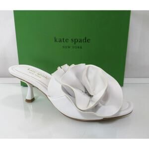 Kate Spade New York Flourish Flower Accent Heeled Sandal True White Size 8